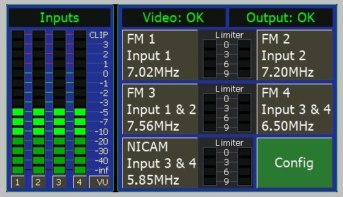 Nieuw menu met 4 audio inputs